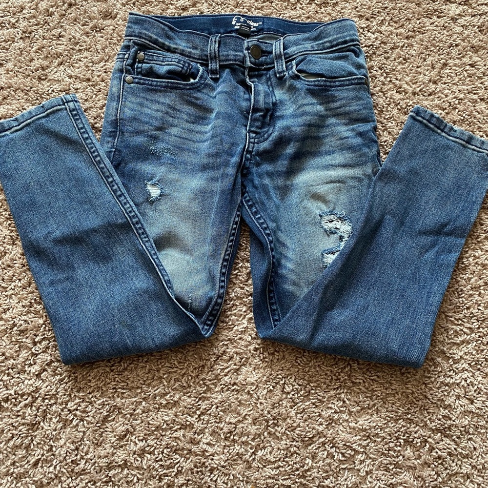 Distressed Blue Jeans Boys size 8 by Art Class super skinny. - Picture 2 of 7